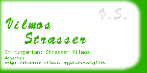 vilmos strasser business card